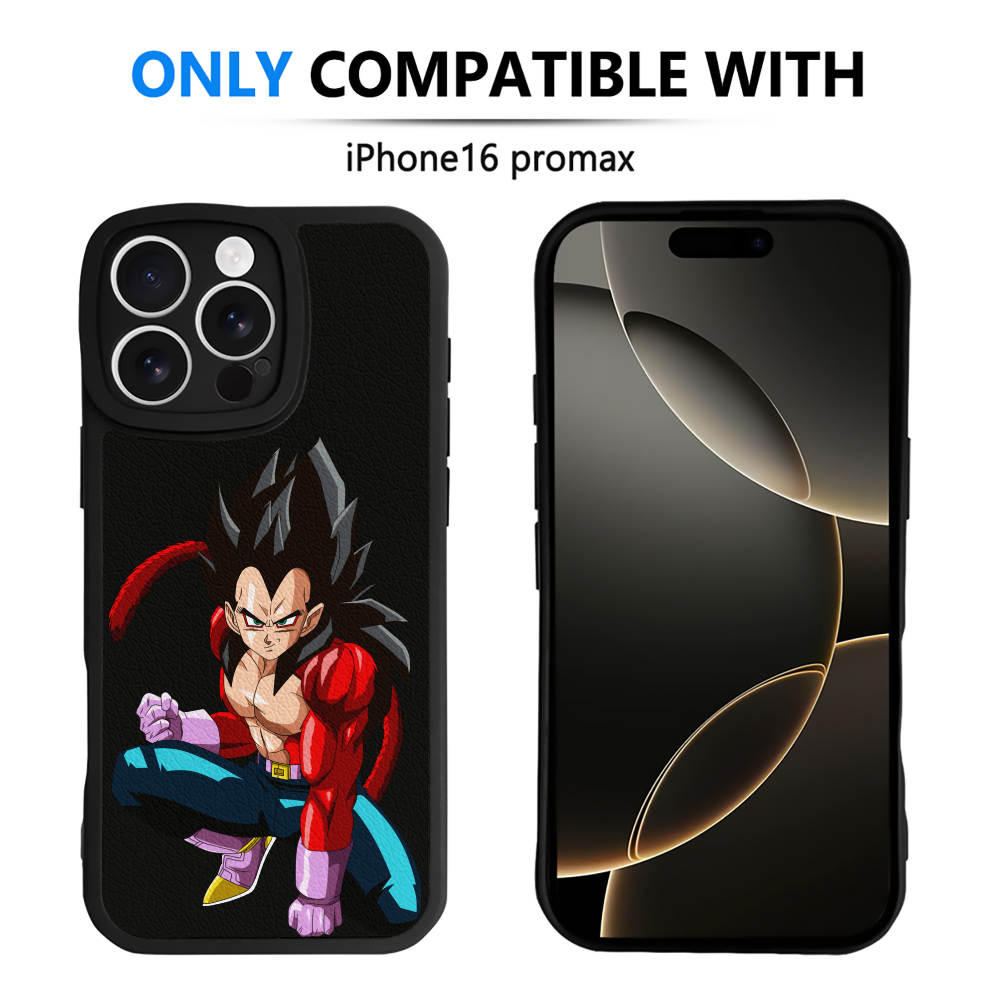 （画像用） ドラゴンボール ベジータ四世（Bejīta Yonsei）DRAGON BALL Vegeta IV 【iPhone 16シリーズ対応】シリコンスマホケース（レザー調） 材質：シリコン